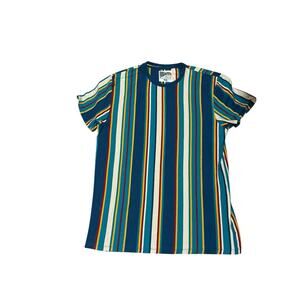 San Francisco Work Shirts Striped Vertical Multi Color Retro Shirt XL